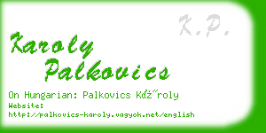 karoly palkovics business card